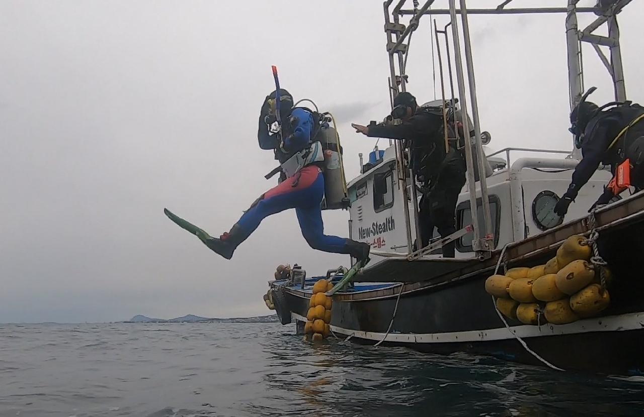 日本から来た寺江さん夫婦と済州島ダイビングをしました